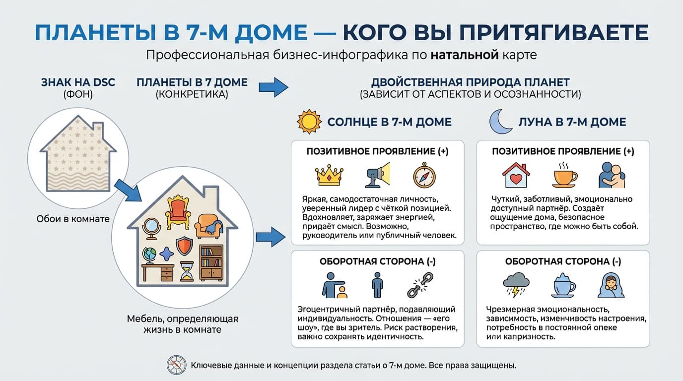 Планеты в 7-м доме — кого вы притягиваете