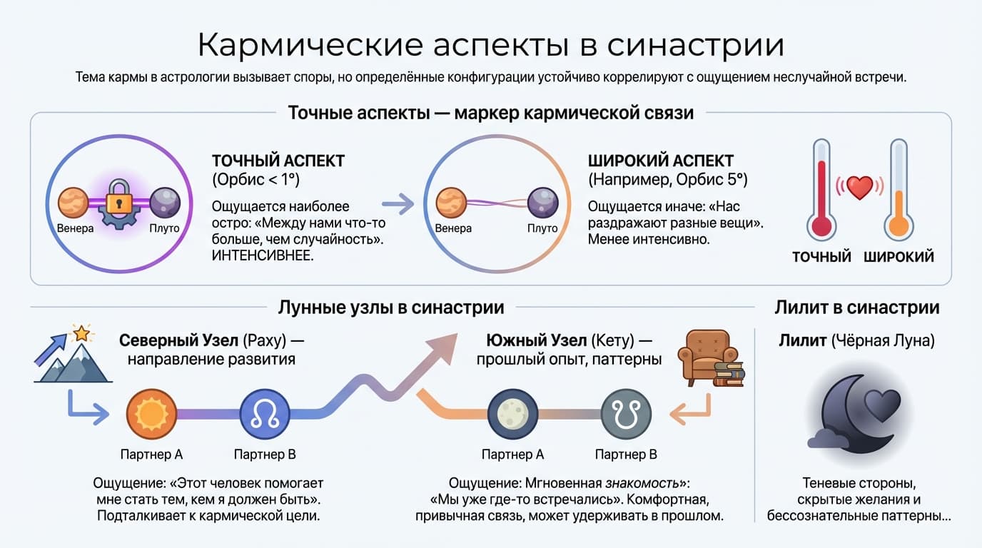Кармические аспекты в синастрии