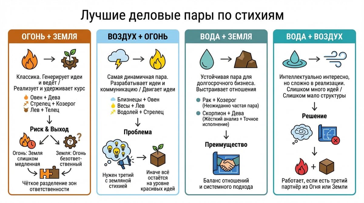 Лучшие пары по стихиям