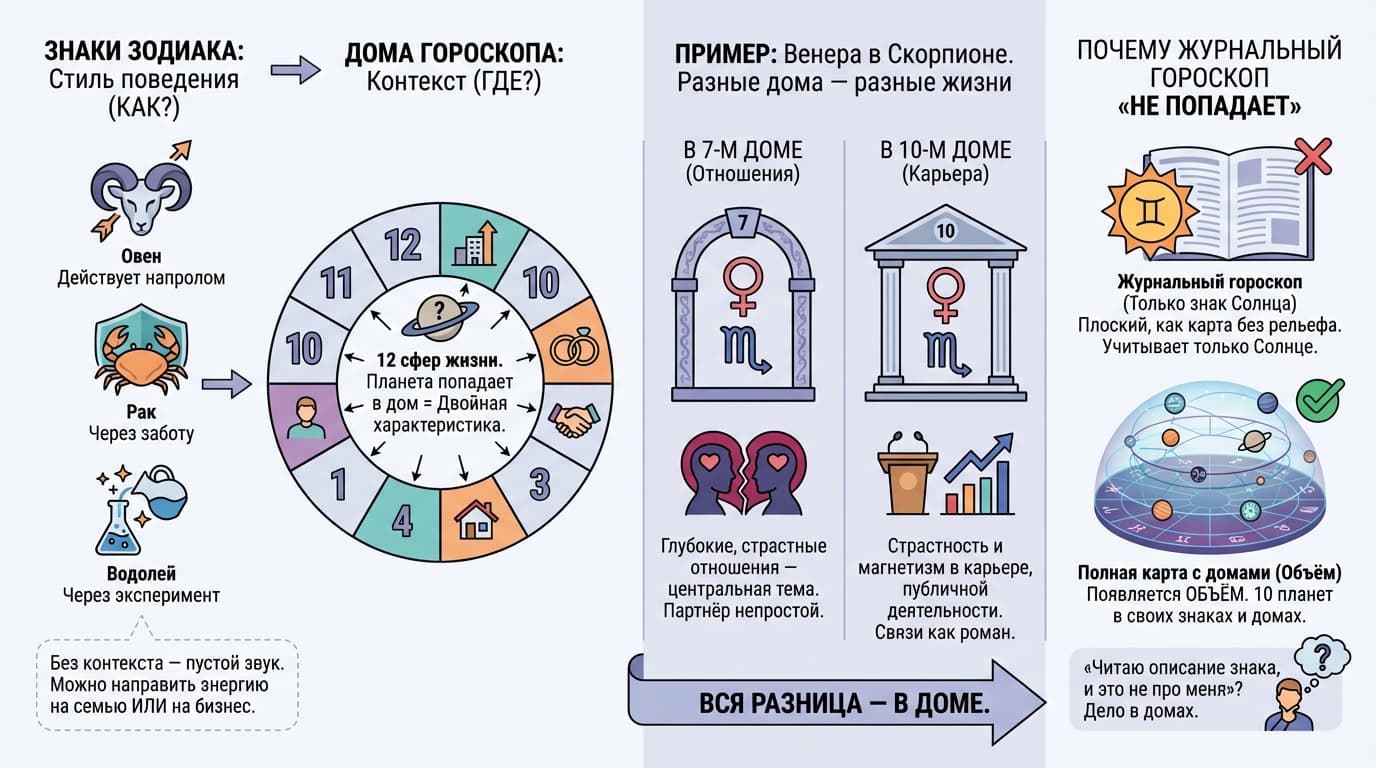Что такое дома в астрологии и почему они важнее знаков