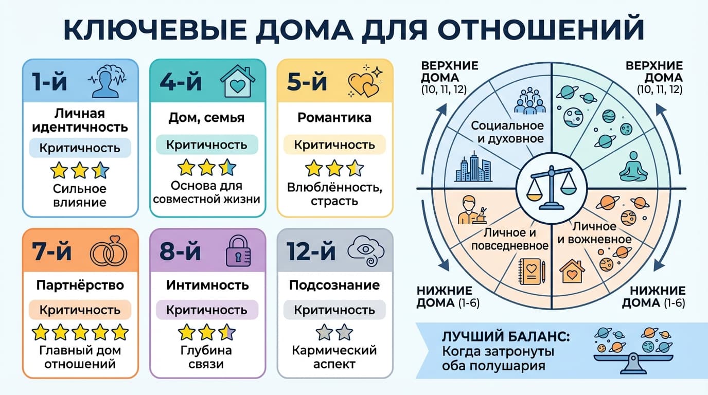 Какие дома самые важные для отношений
