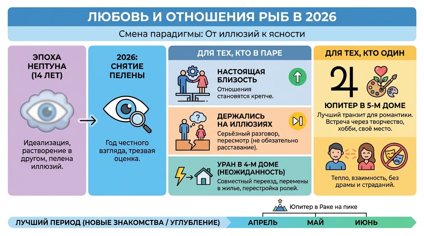 Любовный гороскоп Рыб на 2026 год