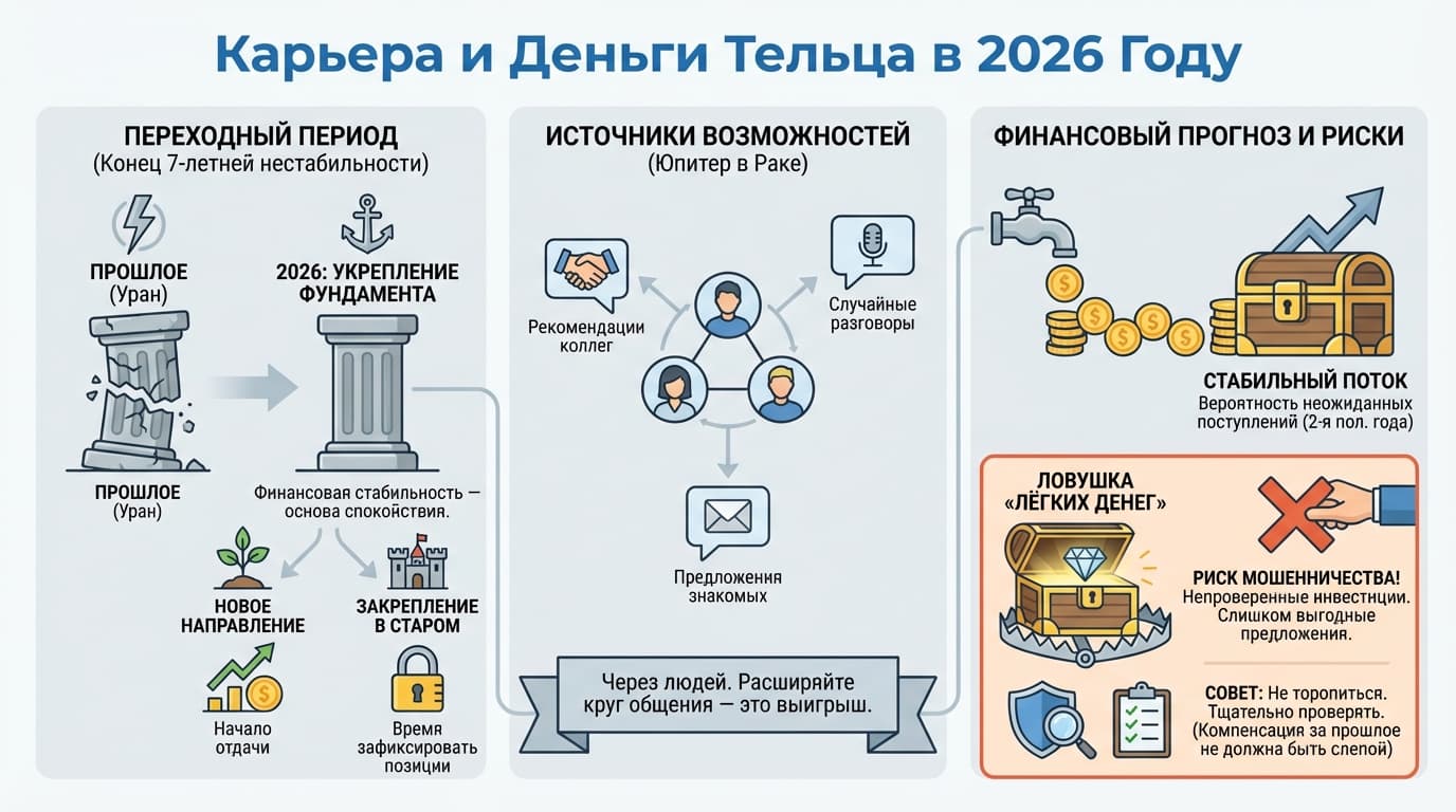 Карьера и деньги Тельца в 2026 году