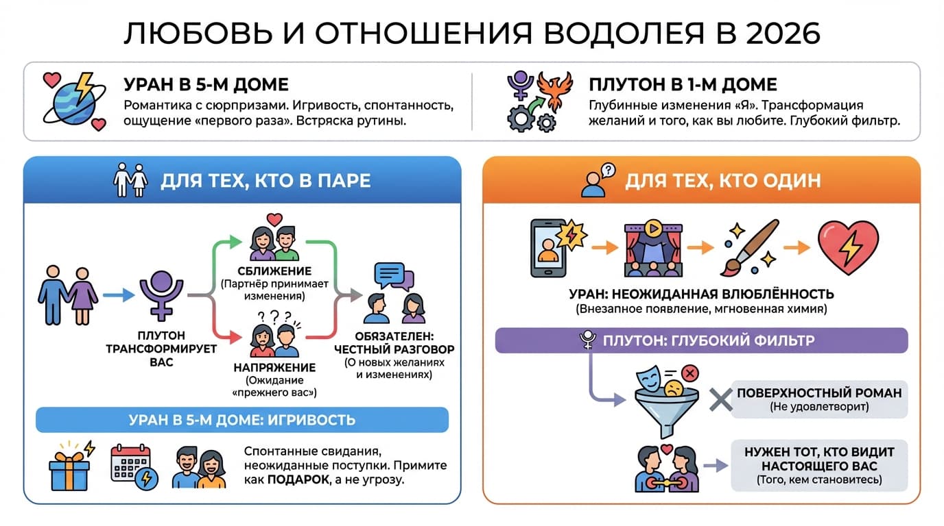 Любовный гороскоп Водолея на 2026 год