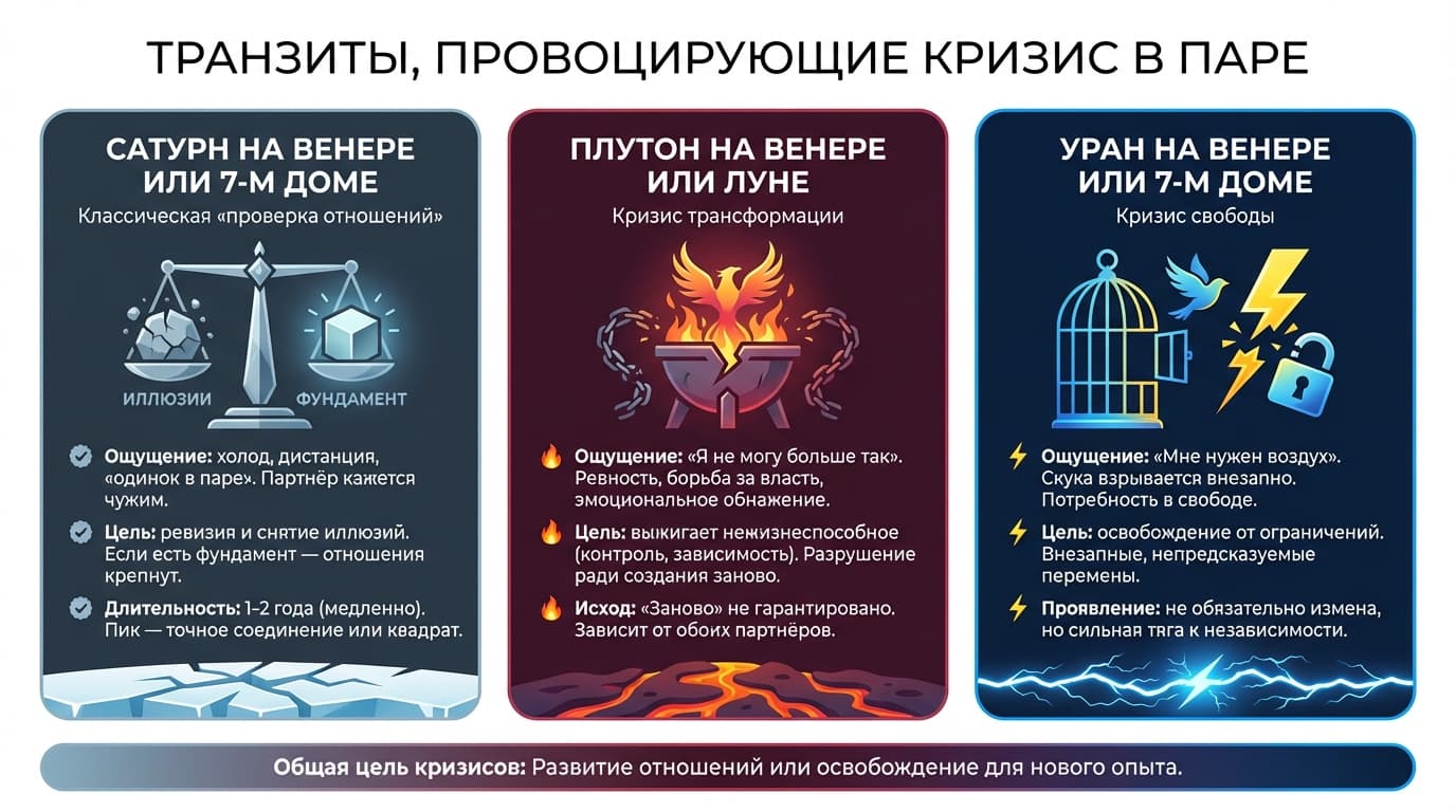 Транзиты, которые провоцируют кризис в паре