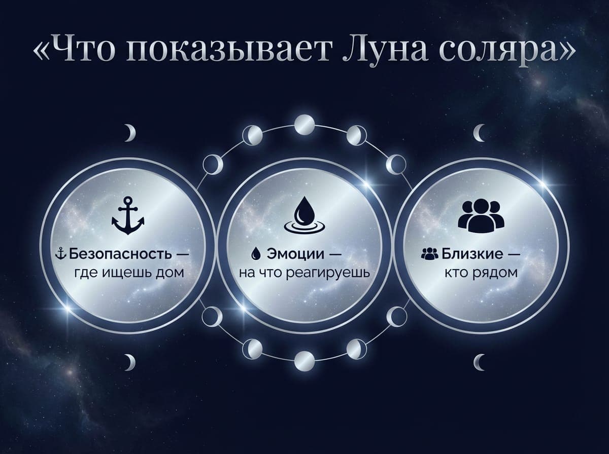Три показателя Луны в соляре