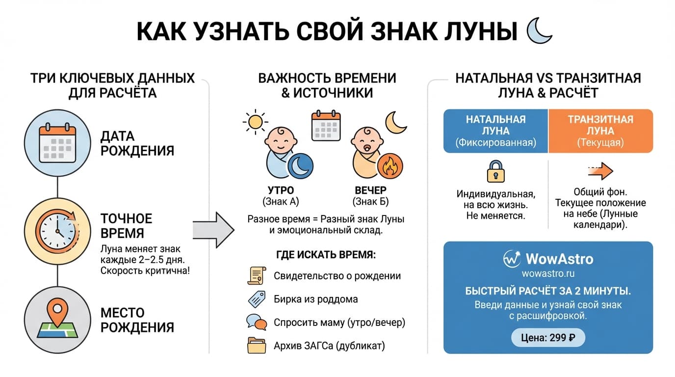 Как узнать свой знак Луны