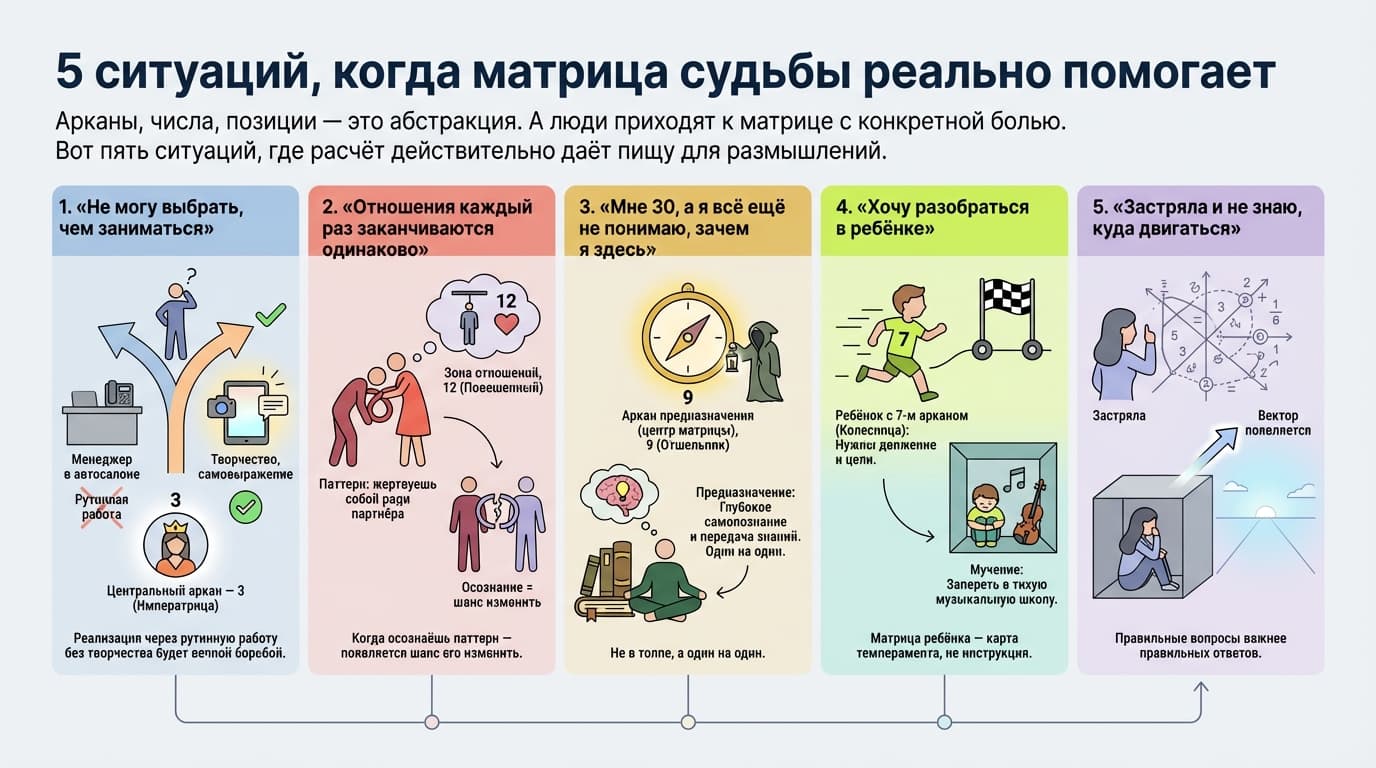 5 ситуаций, когда матрица судьбы реально помогает