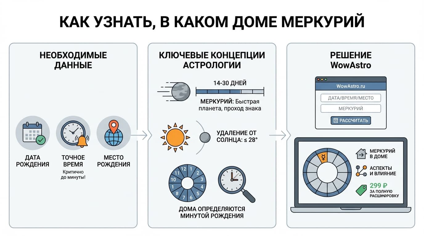 Как узнать, в каком доме Меркурий