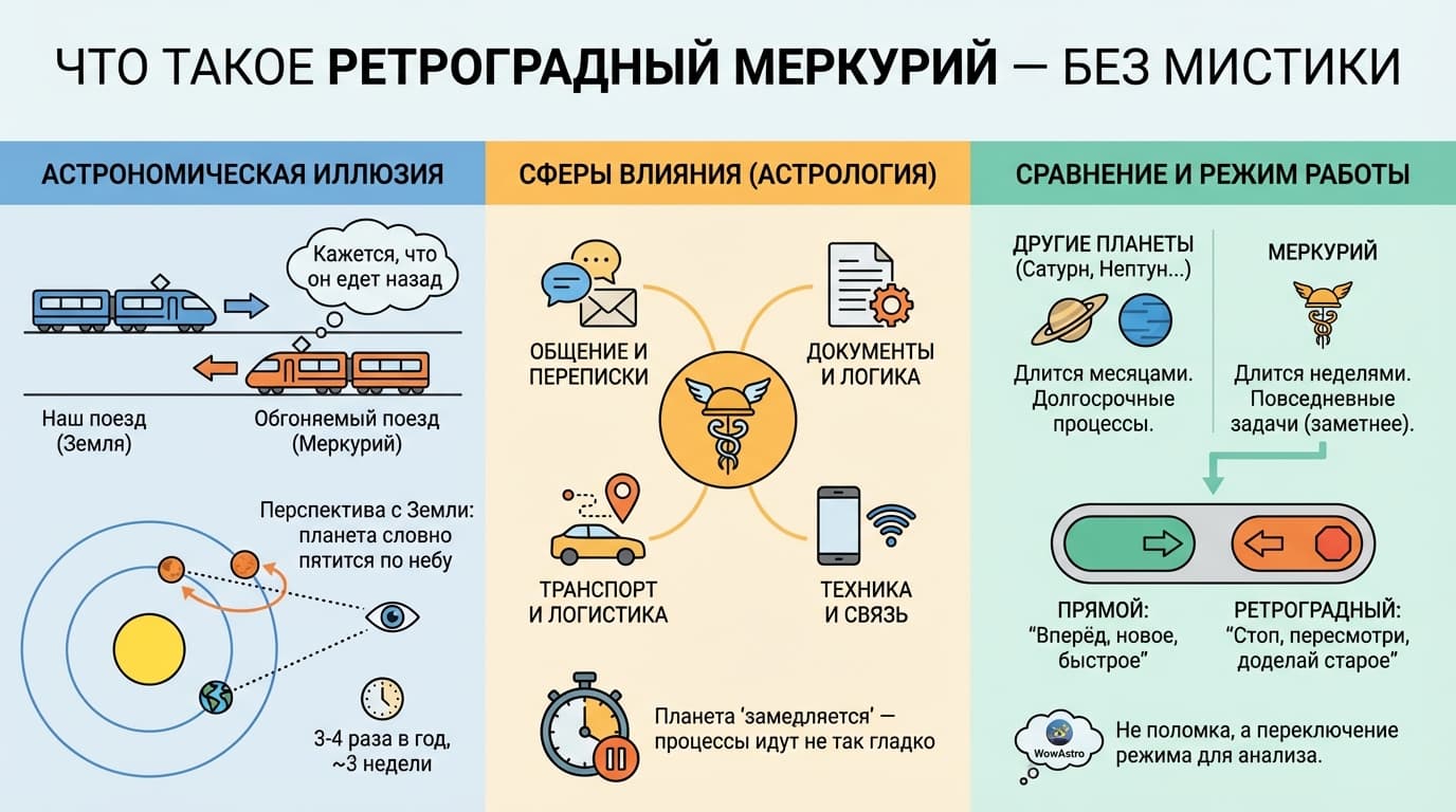 Что такое ретроградный Меркурий — без мистики