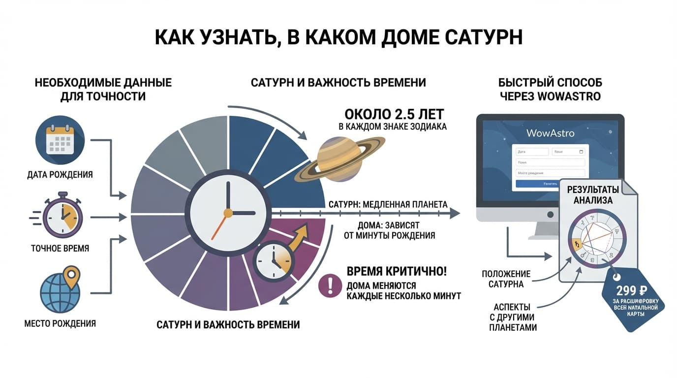 Как узнать, в каком доме Сатурн