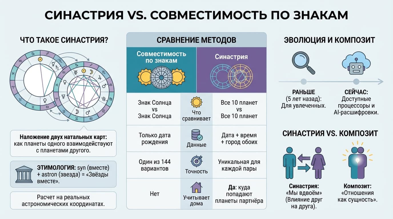 Что такое синастрия и чем она отличается от «совместимости по знакам»