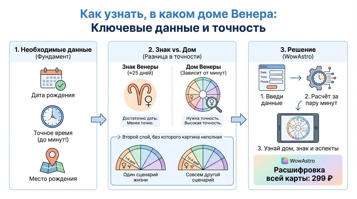 Как узнать, в каком доме Венера