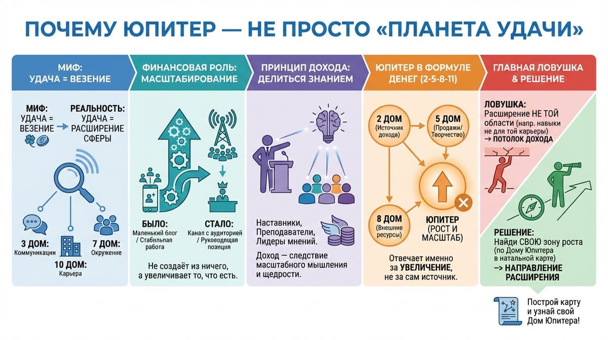 Почему Юпитер — не просто про удачу