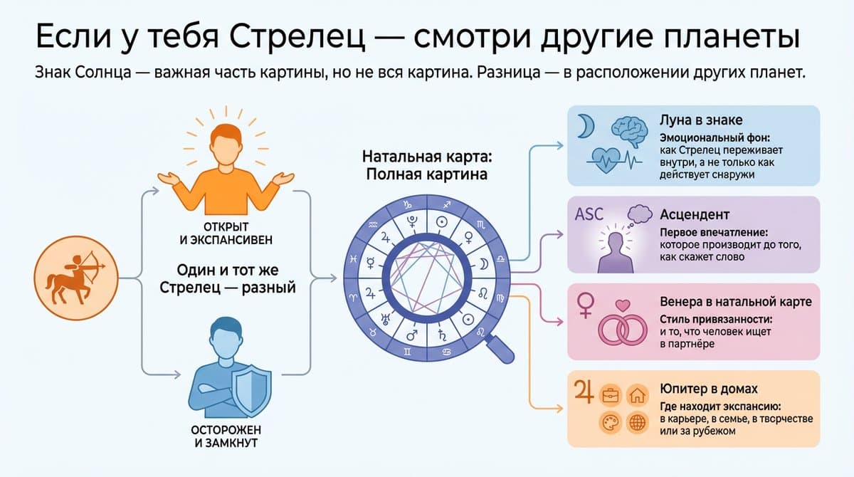 Если у вас Стрелец, посмотрите на другие планеты