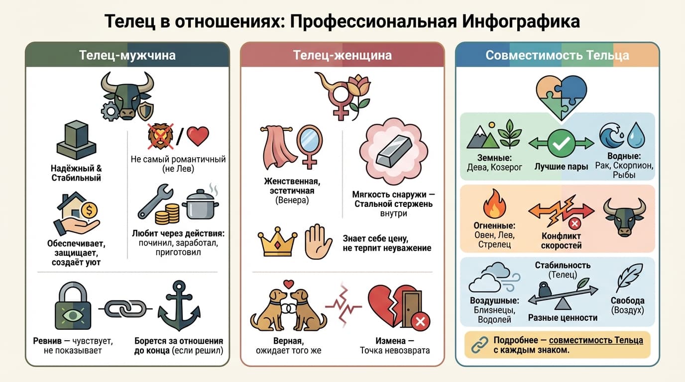 Телец в отношениях