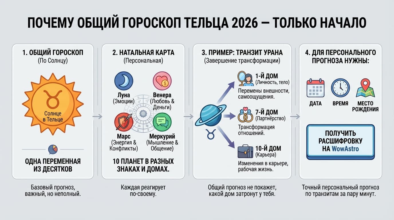 Почему общий гороскоп Тельца 2026 — только начало