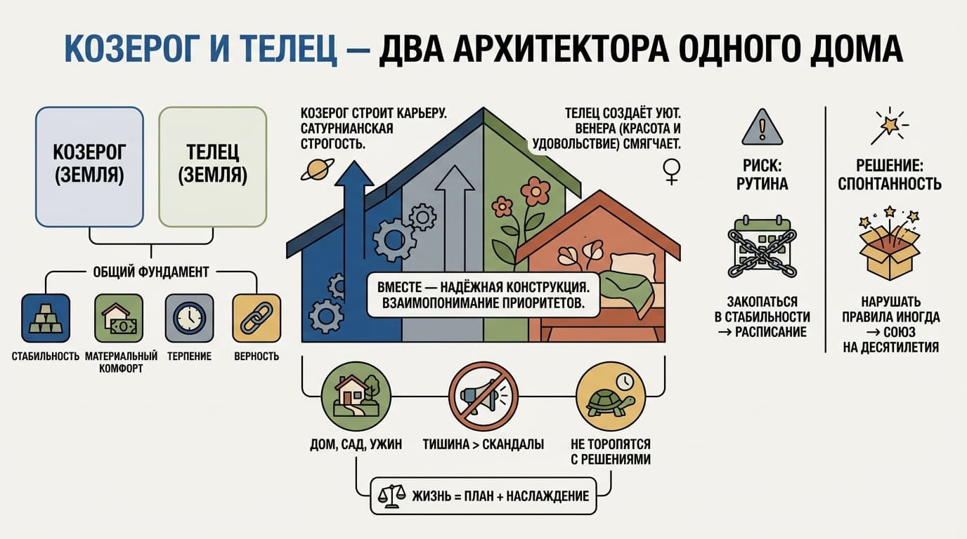 Козерог и Телец, два архитектора одного дома