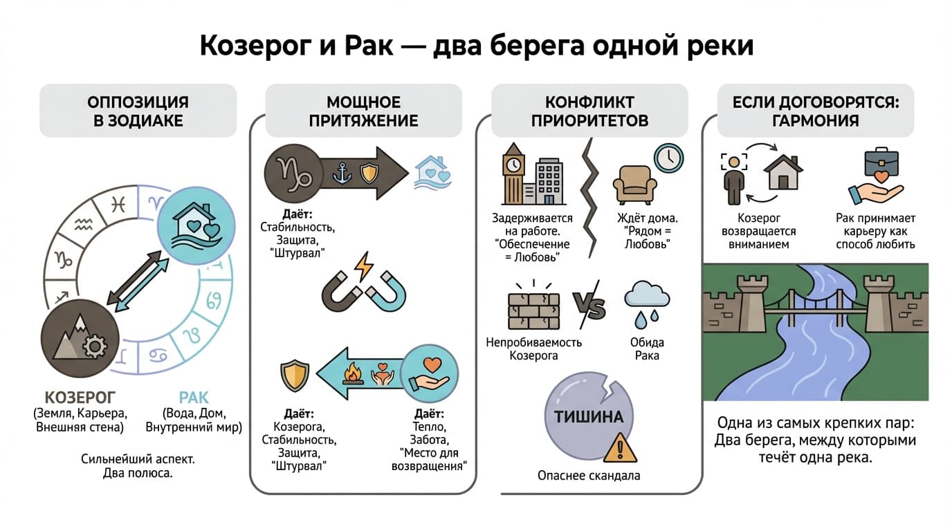 Козерог и Рак, два берега одной реки