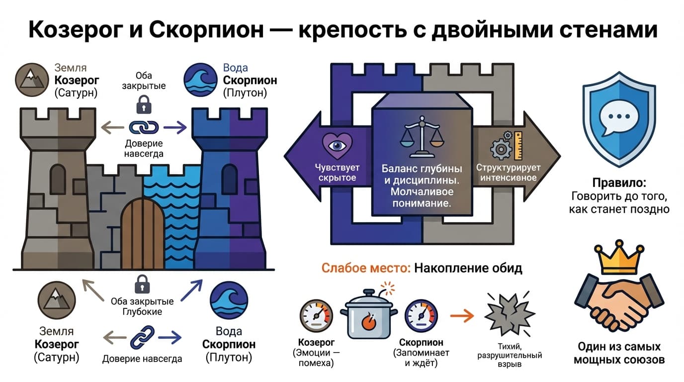 Козерог и Скорпион, крепость с двойными стенами