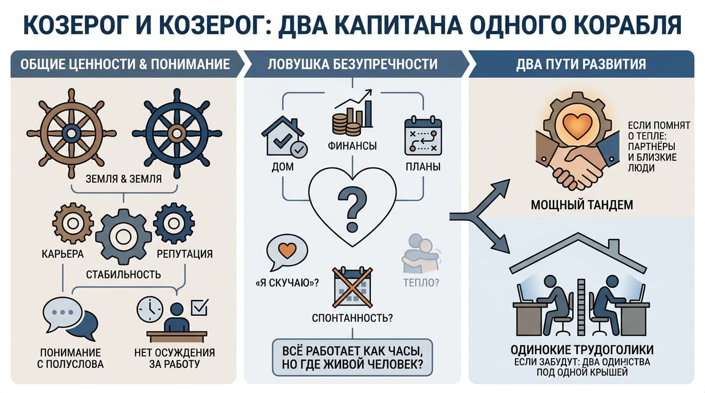 Козерог и Козерог, два капитана одного корабля