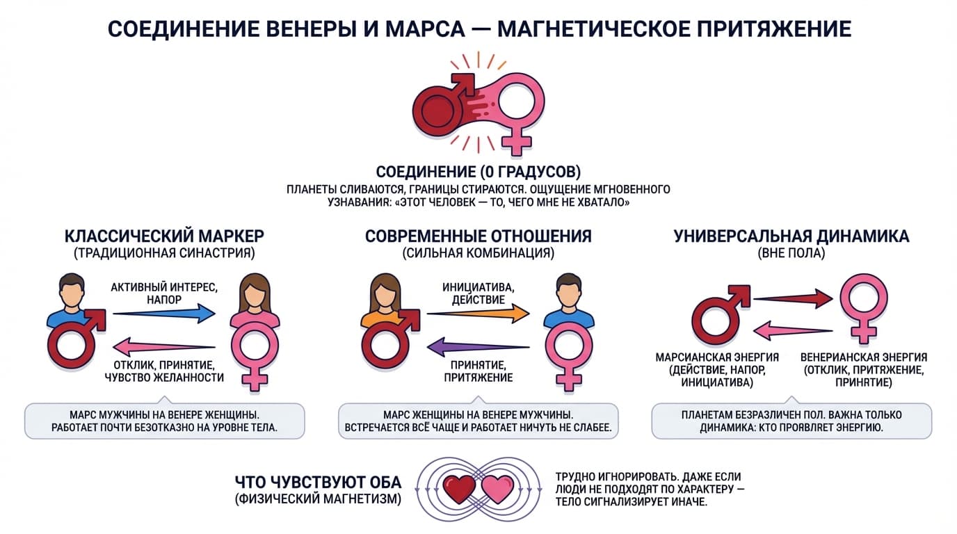 Соединение Венеры и Марса: магнетическое притяжение