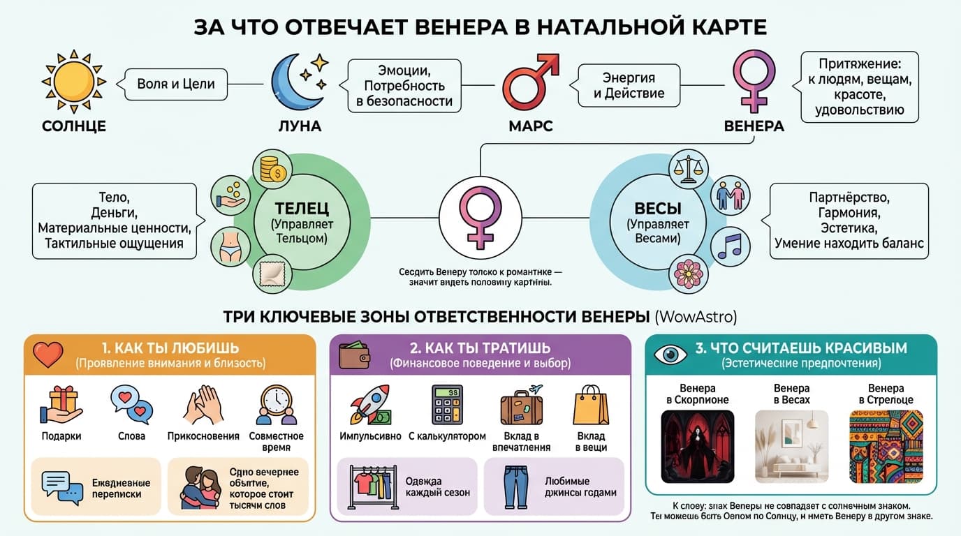 За что отвечает Венера в натальной карте