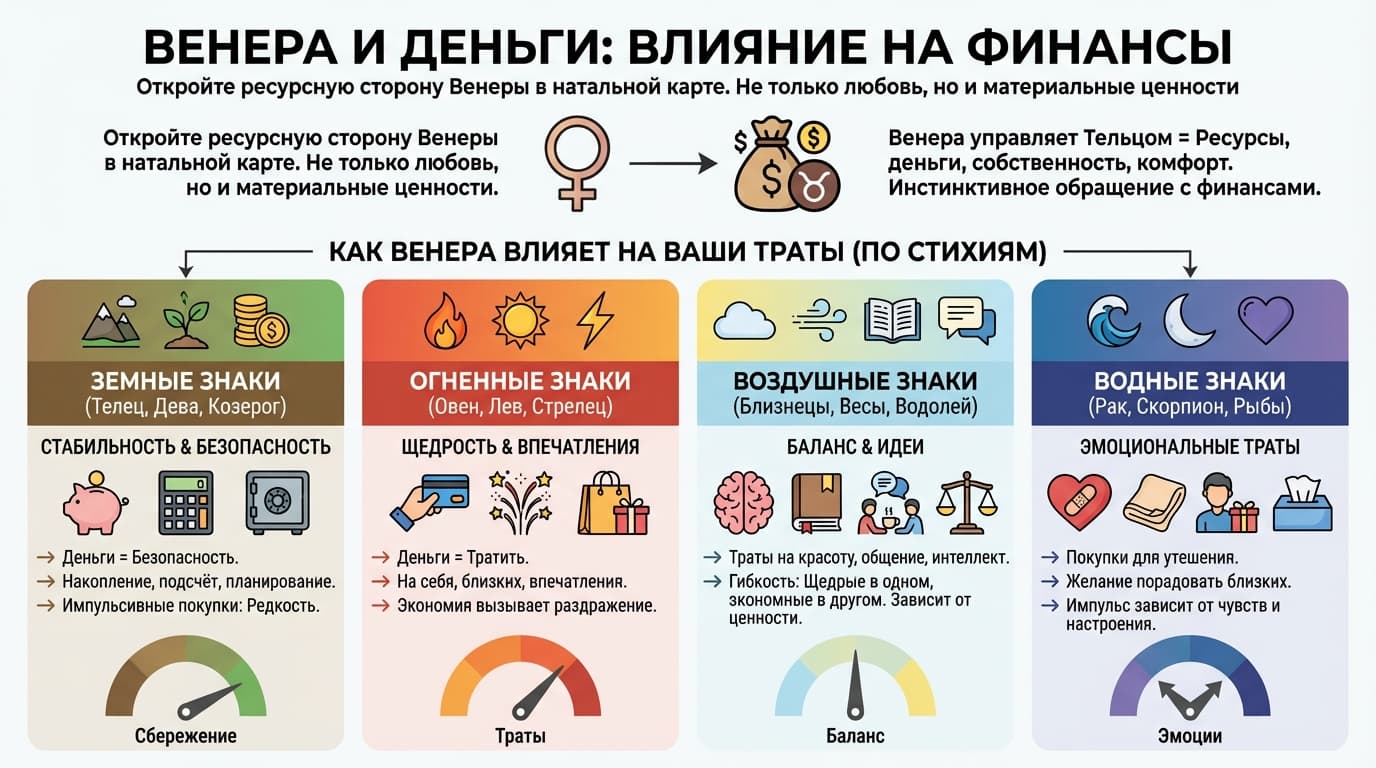 Венера и деньги в натальной карте